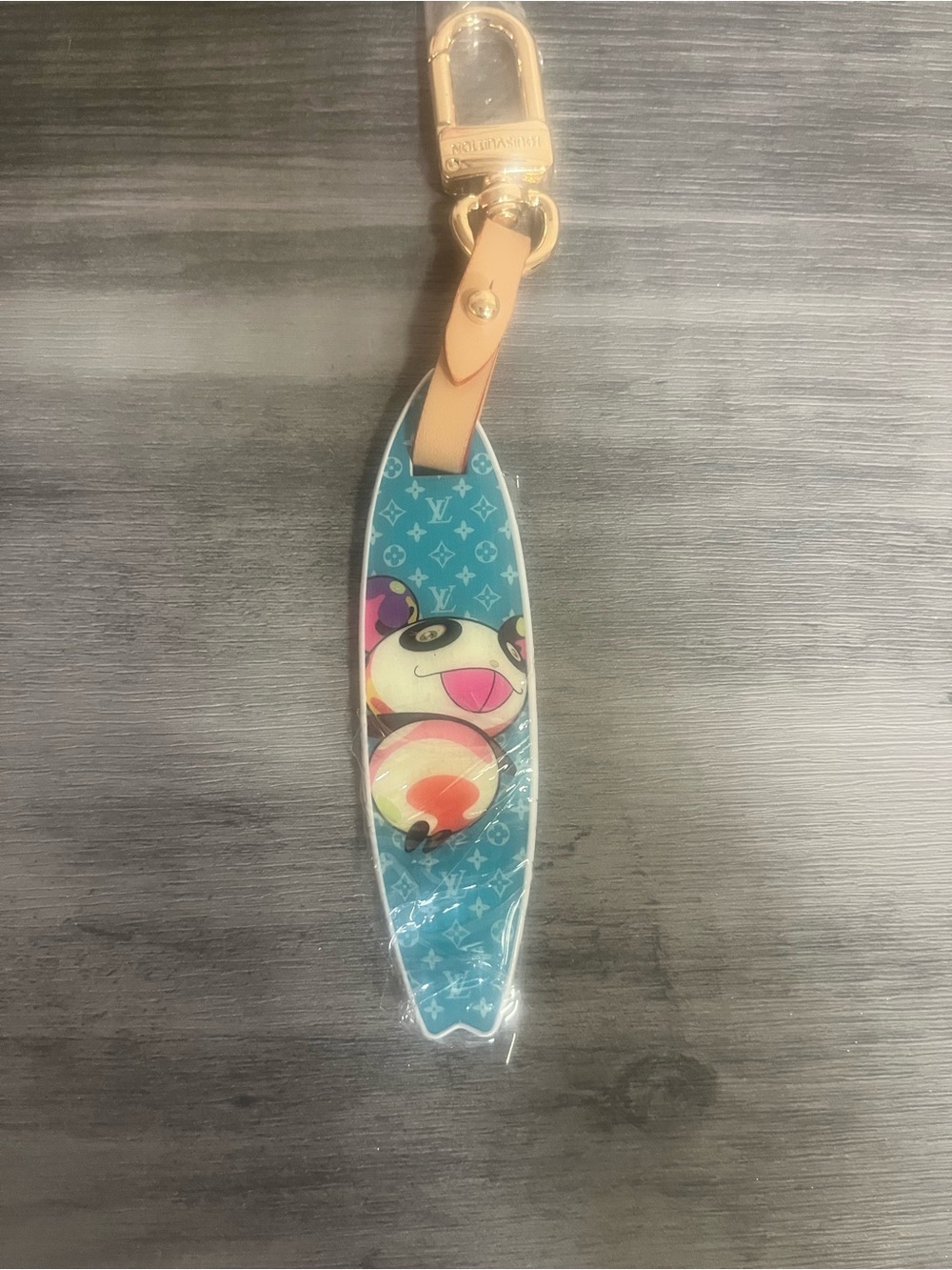White Multicolor Monogram Surfboard Key Charm - Picture 3 of 4